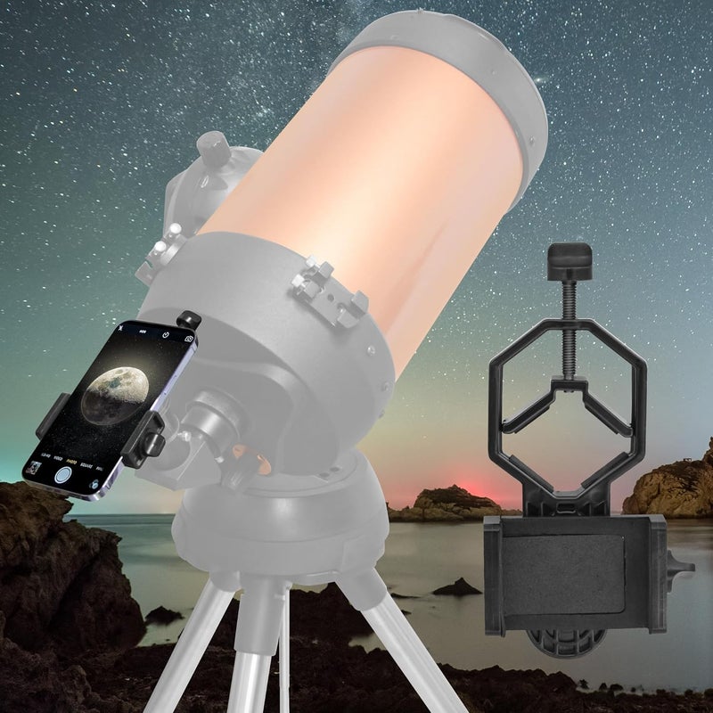 Tydeux Metal Smartphone Telescope Adapter Camera Mount, Universal Phone Mount, Work with for Telescope Spotting Scope Microscope Monocular Binocular - Image 2